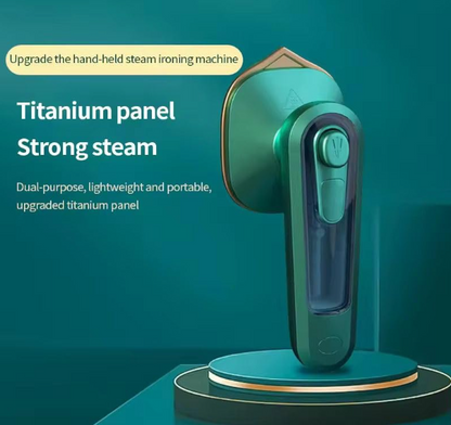 Portable Handheld Steam Iron for Clothes | Mini Travel Garment Steamer with Titanium Soleplate | Dry & Steam Ironing | Lightweight Fabric Wrinkle Remover for Home, Office & Travel