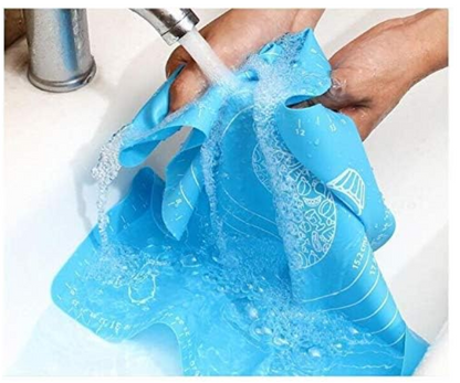 Silicone Baking Mat Roti mat Silicone Chapati Atta Kneading Mat Non - Stick Fondant Rolling Mat Stretchable for Kitchen Roti Chapati Cake – Multicolor | Baking Mat 50 * 40 cm