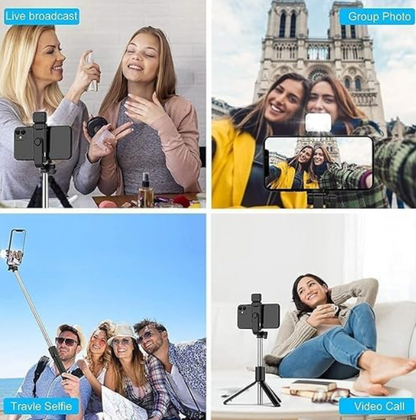 R1 Selfie Stick – Lightweight & Foldable Extendable Monopod for Smartphones | Compact Travel Phone Holder for iPhone & Android – White