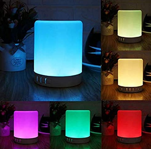 Touch Lamp Speaker with Portable Bluetooth & HiFi Speaker with Smart Colour Changing Touch Control, USB Rechargeable, TWS - Multi Colour