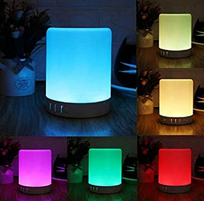 Touch Lamp Speaker with Portable Bluetooth & HiFi Speaker with Smart Colour Changing Touch Control, USB Rechargeable, TWS - Multi Colour