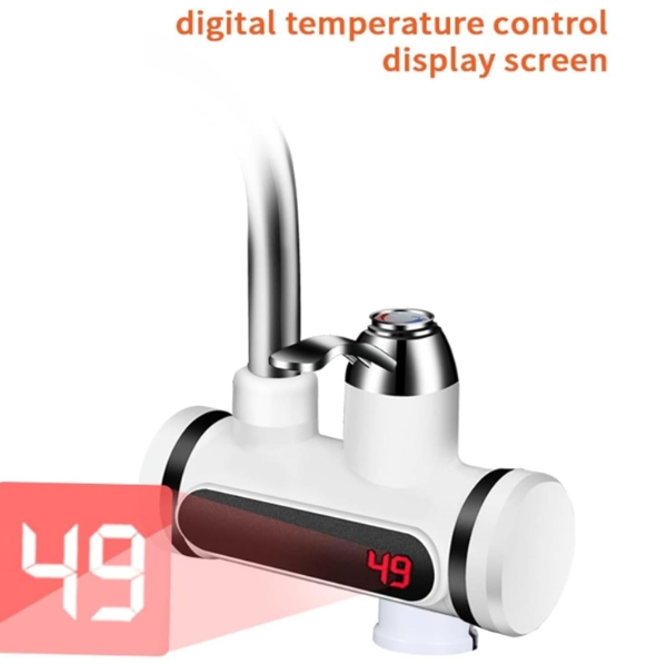 Electric Wall Mount Water Heater And Tankless Fast Water Heating Tap Instant Hot Kitchen Faucet With Digital Display Electric Water Geyser For Bathroom Household ગીઝર गरम पानी का झरना