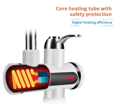 Electric Wall Mount Water Heater And Tankless Fast Water Heating Tap Instant Hot Kitchen Faucet With Digital Display Electric Water Geyser For Bathroom Household ગીઝર गरम पानी का झरना