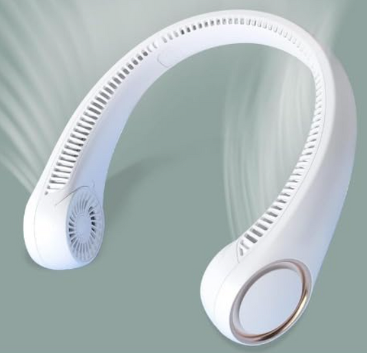 Portable Bladeless Neck Fan, Rechargeable 4000mAh Battery, 3 Speed Settings, Hands-Free Design, Multicolor