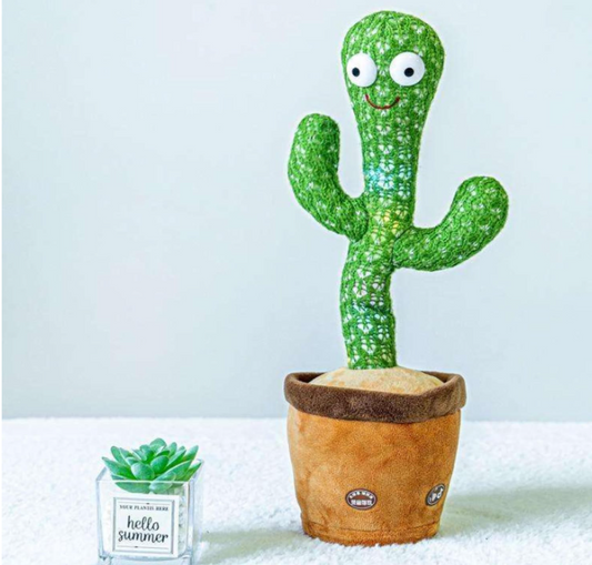 VanityX Talking Cactus Toy for Kids Dancing Cactus Toys, Singing, Wriggling, Recording & Repeating Plush Baby Toy Funny Educational Musical Toy for Toddlers, Boys & Girls Interactive Home Décor Gift