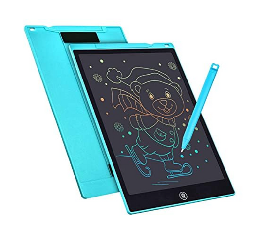 LCD Writing Tablet Drawing Board 12 Inch Colorful Girls Toys Christmas Birthday Gift for 3 4 5 6 7 Year Old Girls Erasable Drawing Tablet Doodle Board Toddler Learning Toys for Girls Age 3+ (Sky)