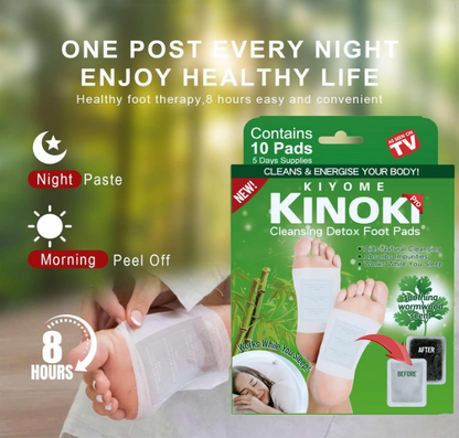 Detox Foot Patches for Cleansing Toxin Remover for Men & Women,10 Pads Deep Cleansing Detoxify Blood Circulation Foot Pad for Detox & Relaxation- Pain Relief, Stress Relief Sleep Patch (Wormwood 10 Pads)