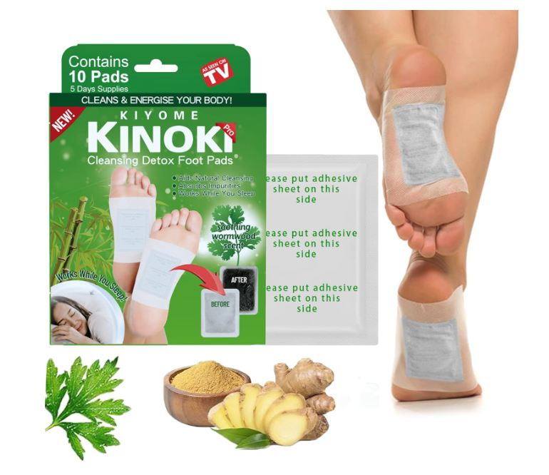 Detox Foot Patches for Cleansing Toxin Remover for Men & Women,10 Pads Deep Cleansing Detoxify Blood Circulation Foot Pad for Detox & Relaxation- Pain Relief, Stress Relief Sleep Patch (Wormwood 10 Pads)