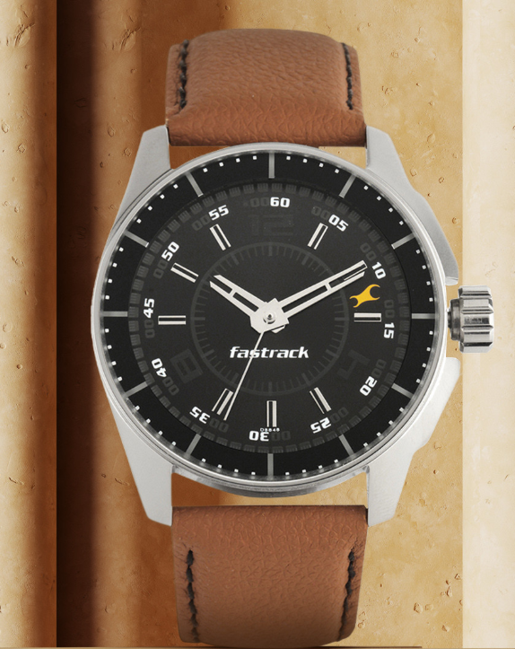 Fastrack Men Black Dial Watch 3089SL05