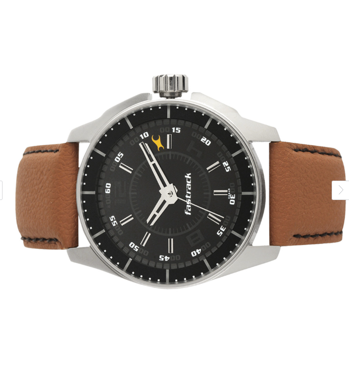 Fastrack Men Black Dial Watch 3089SL05
