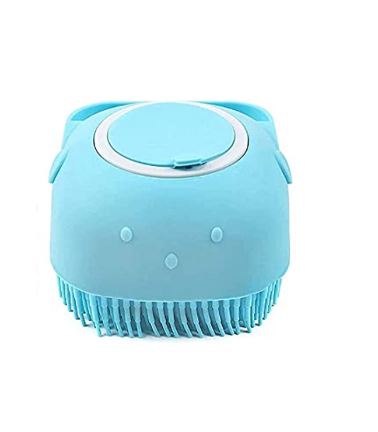 Silicone Bath Brush With Shampoo Dispenser. (Random colour) 3 Piece.