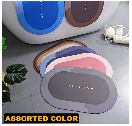 Fitness Mantra® Non Slip, Quick Dry Bath Mat for Door/Room/Bathroom/Kitchen/Lobby |Size:- 40 x 60 CM | Qty:- 2 Piece | Color - Mix/Assorted |