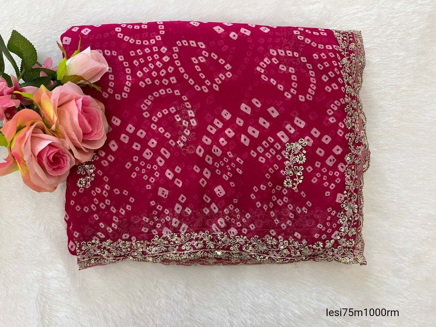 Heavy Georgette Fabric BANDHANI Print saree