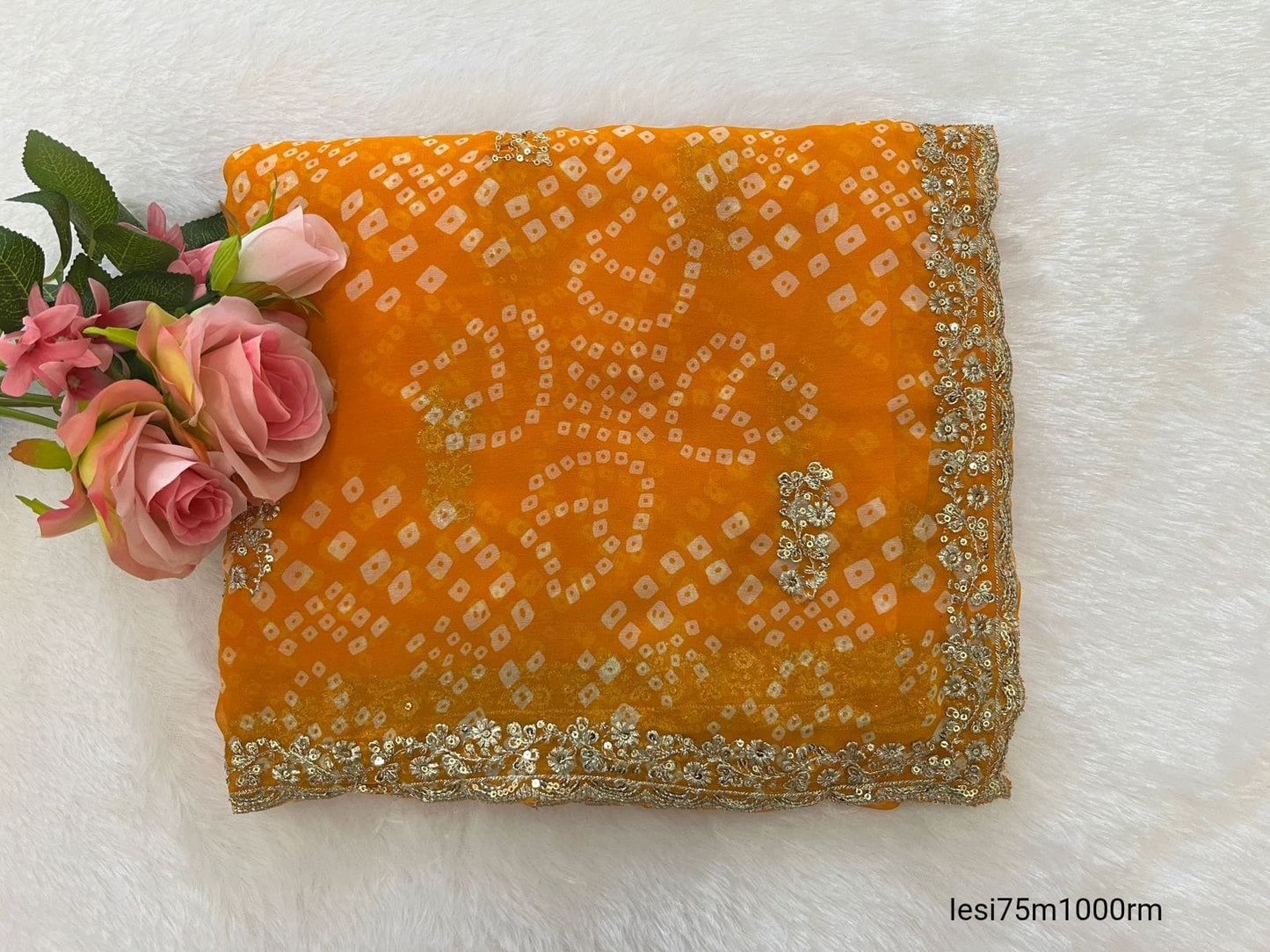 Heavy Georgette Fabric BANDHANI Print saree