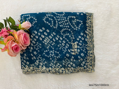 Heavy Georgette Fabric BANDHANI Print saree