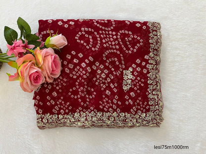 Heavy Georgette Fabric BANDHANI Print saree