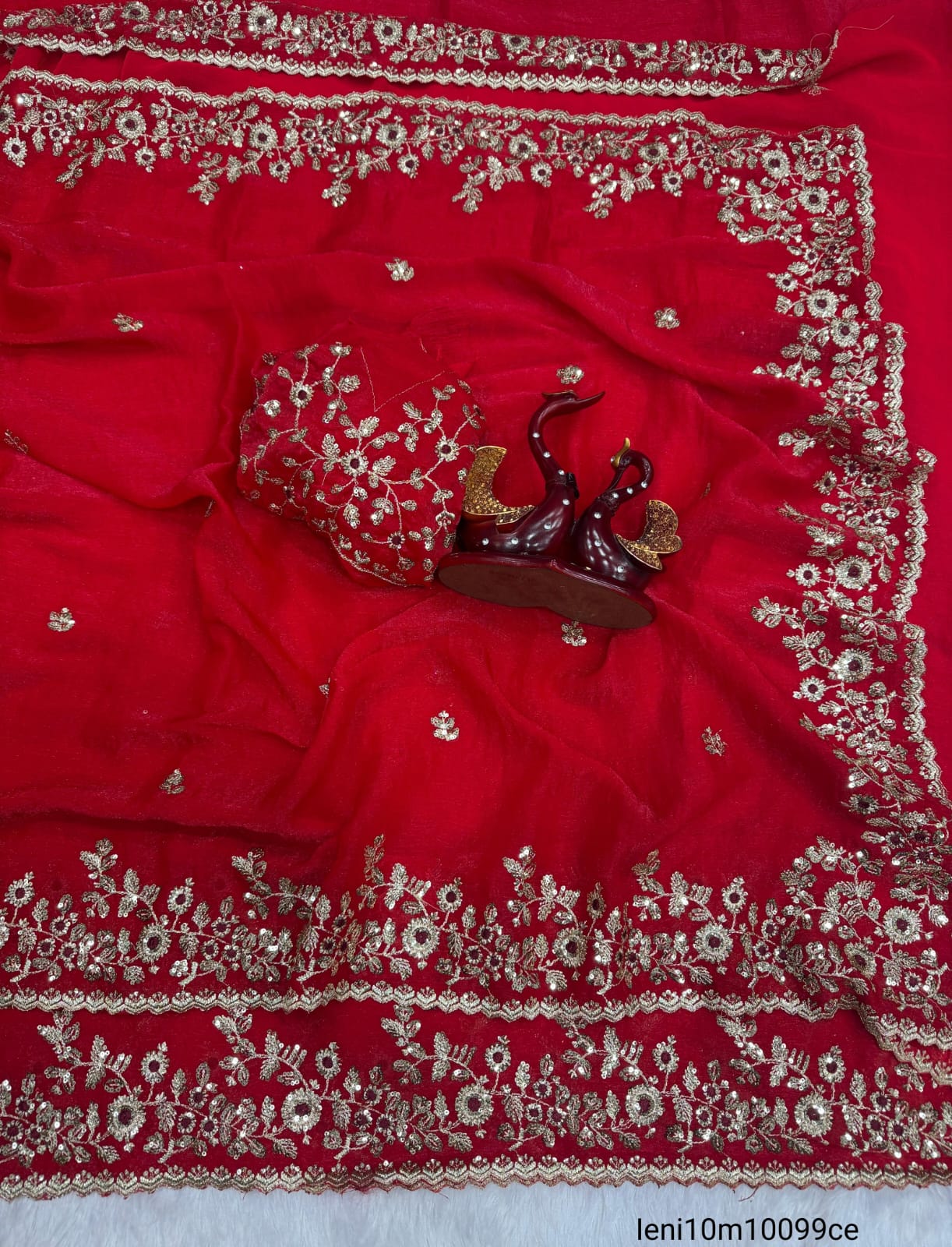 Sequence embroidery work Saree