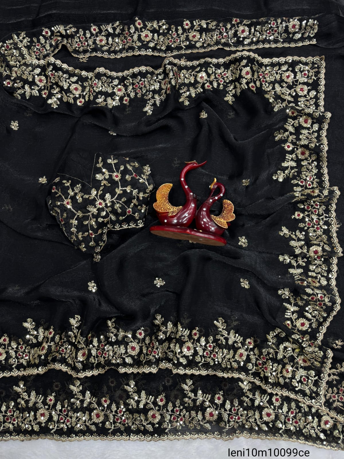 Sequence embroidery work Saree