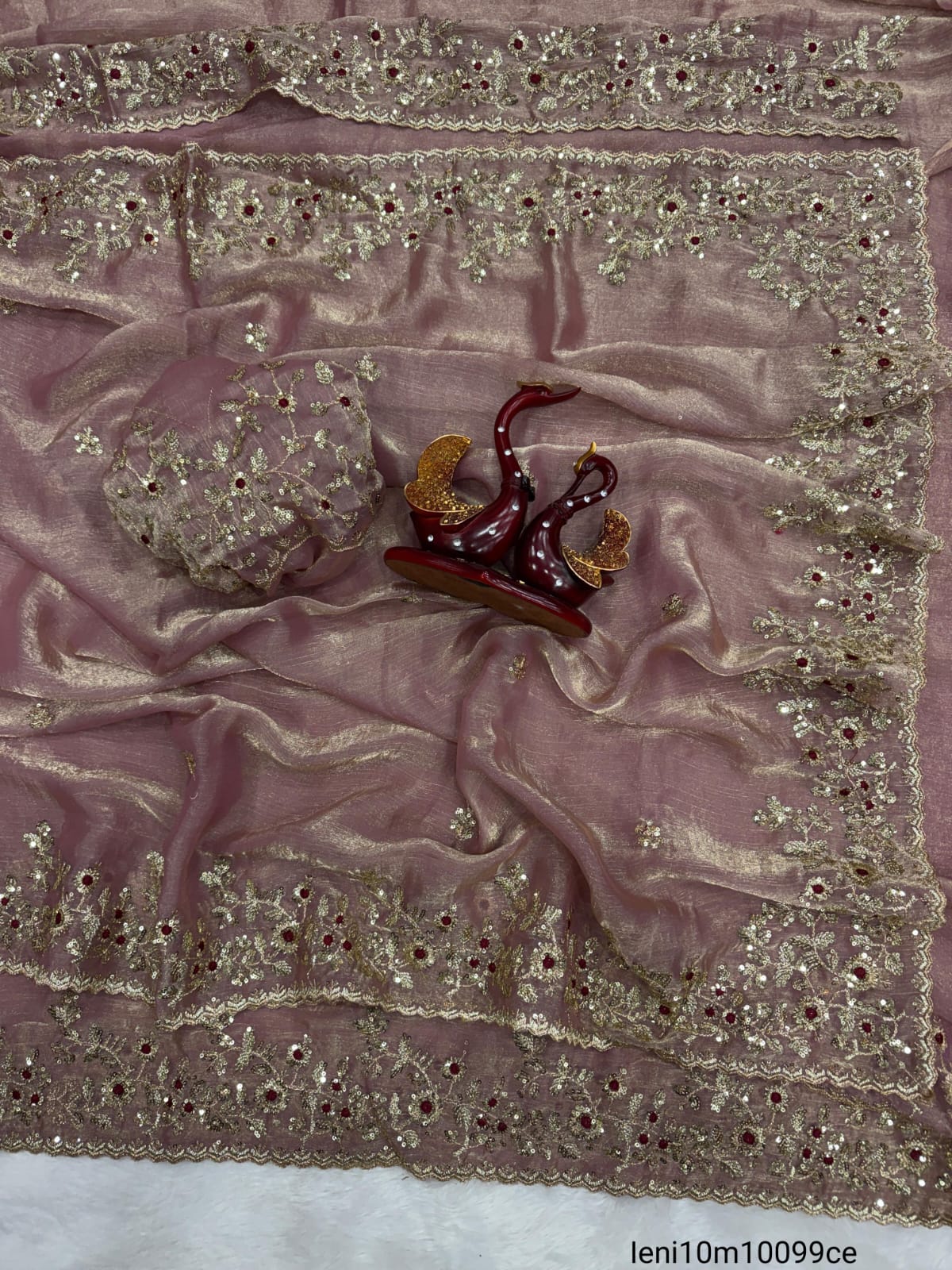 Sequence embroidery work Saree