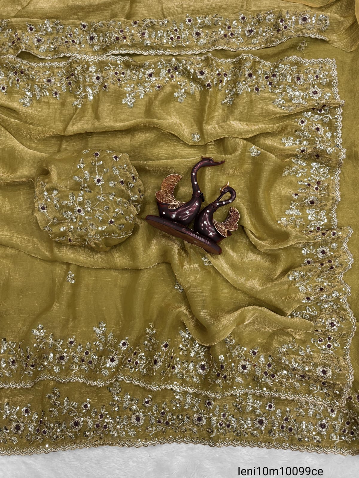 Sequence embroidery work Saree