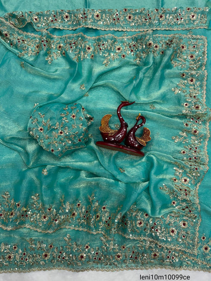 Sequence embroidery work Saree