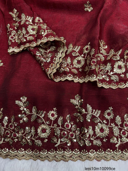 Sequence embroidery work Saree