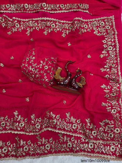 Sequence embroidery work Saree