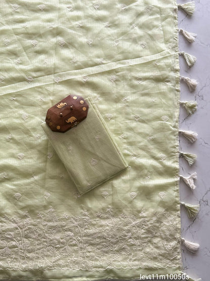 Soft Kota Doriya Fabric With Multy Thread Work Saree