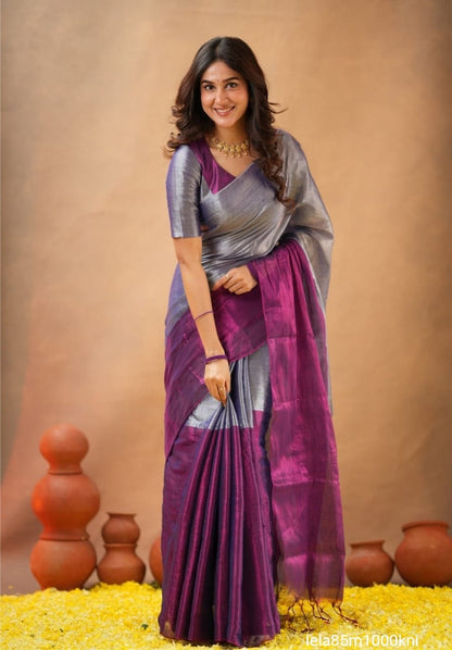 Tissue cotton Saree