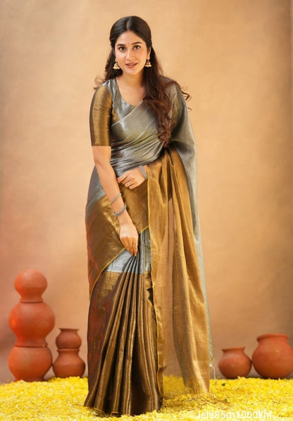 Tissue cotton Saree