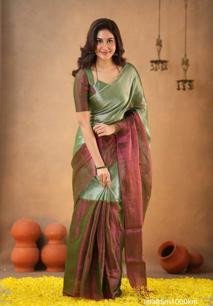 Tissue cotton Saree