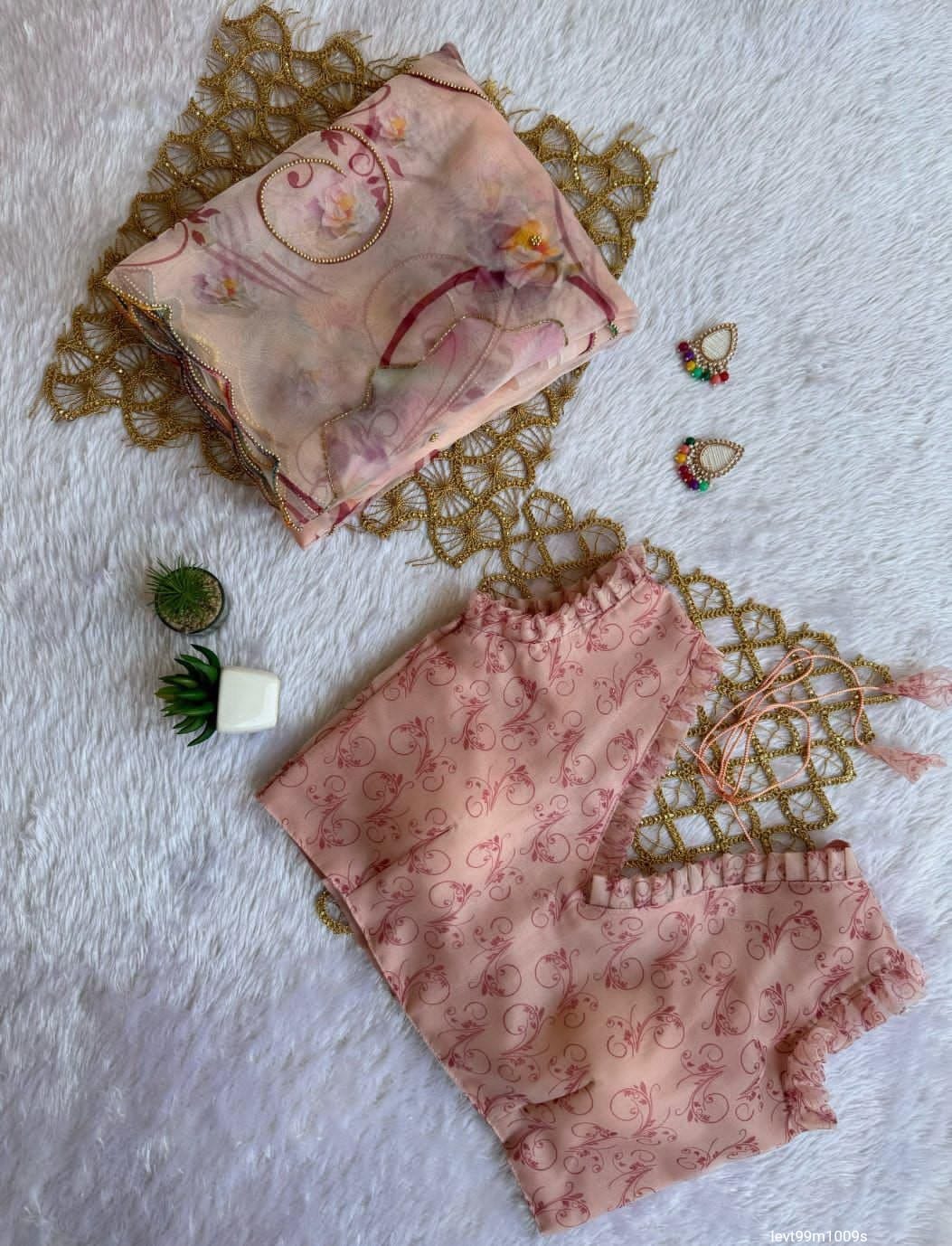 SOFT ORGANZA DIGITAL PRINT SAREE