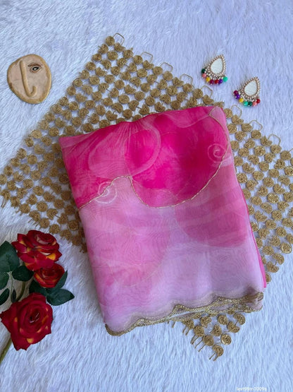 SOFT ORGANZA DIGITAL PRINT SAREE