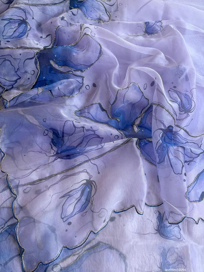 SOFT ORGANZA DIGITAL PRINT SAREE