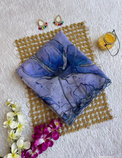 SOFT ORGANZA DIGITAL PRINT SAREE