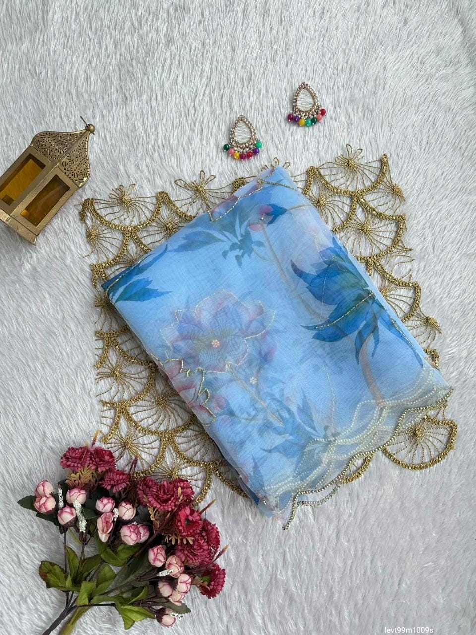 SOFT ORGANZA DIGITAL PRINT SAREE