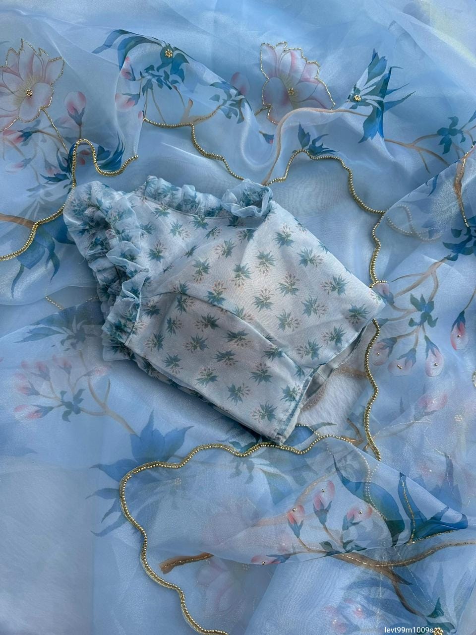 SOFT ORGANZA DIGITAL PRINT SAREE