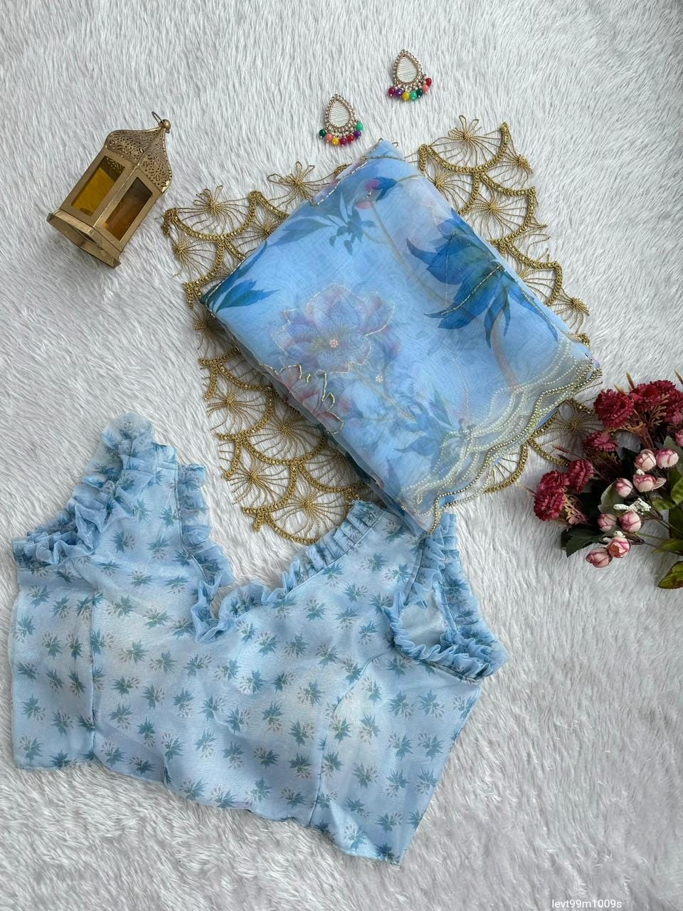 SOFT ORGANZA DIGITAL PRINT SAREE