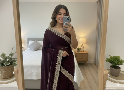 Georgette Fabric saree