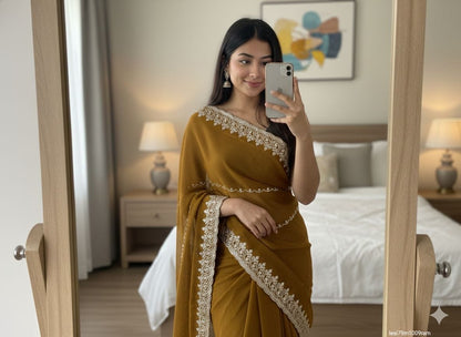 Georgette Fabric saree