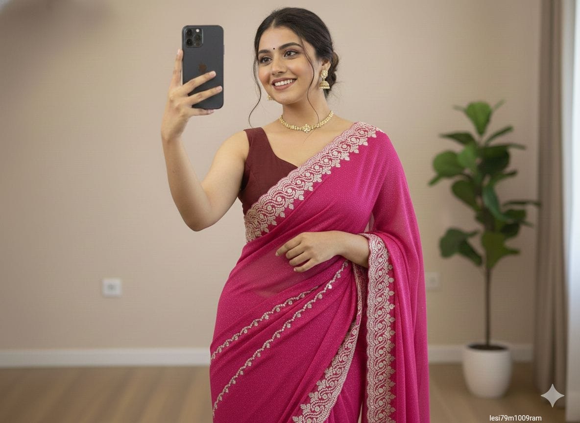 Georgette Fabric saree