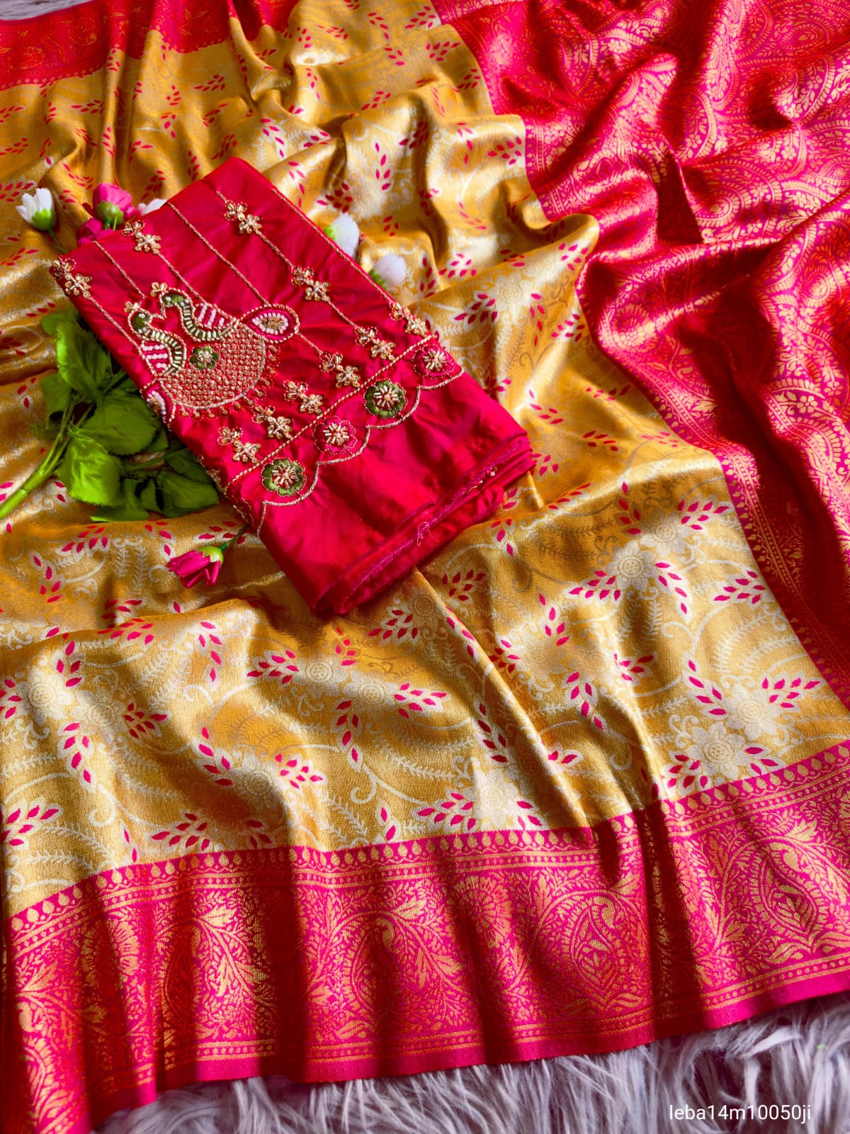Premium Banarasi tissue silk saree