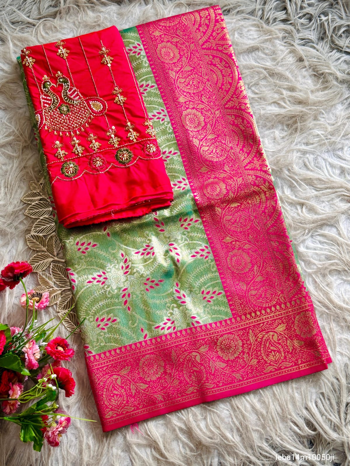 Premium Banarasi tissue silk saree