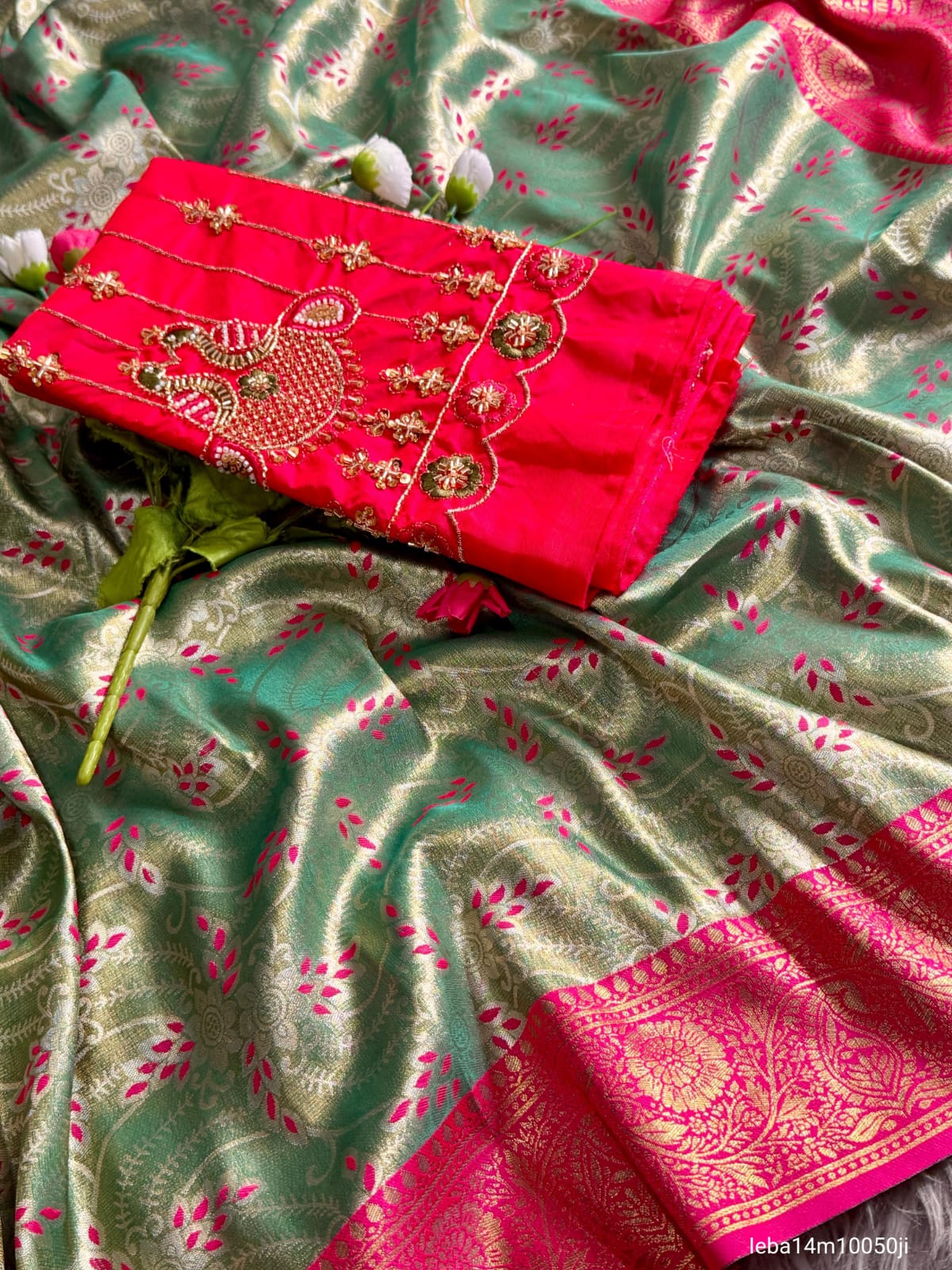 Premium Banarasi tissue silk saree