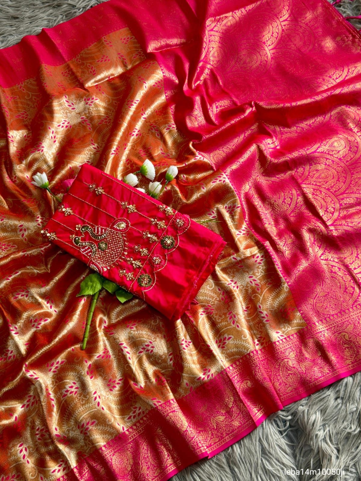 Premium Banarasi tissue silk saree