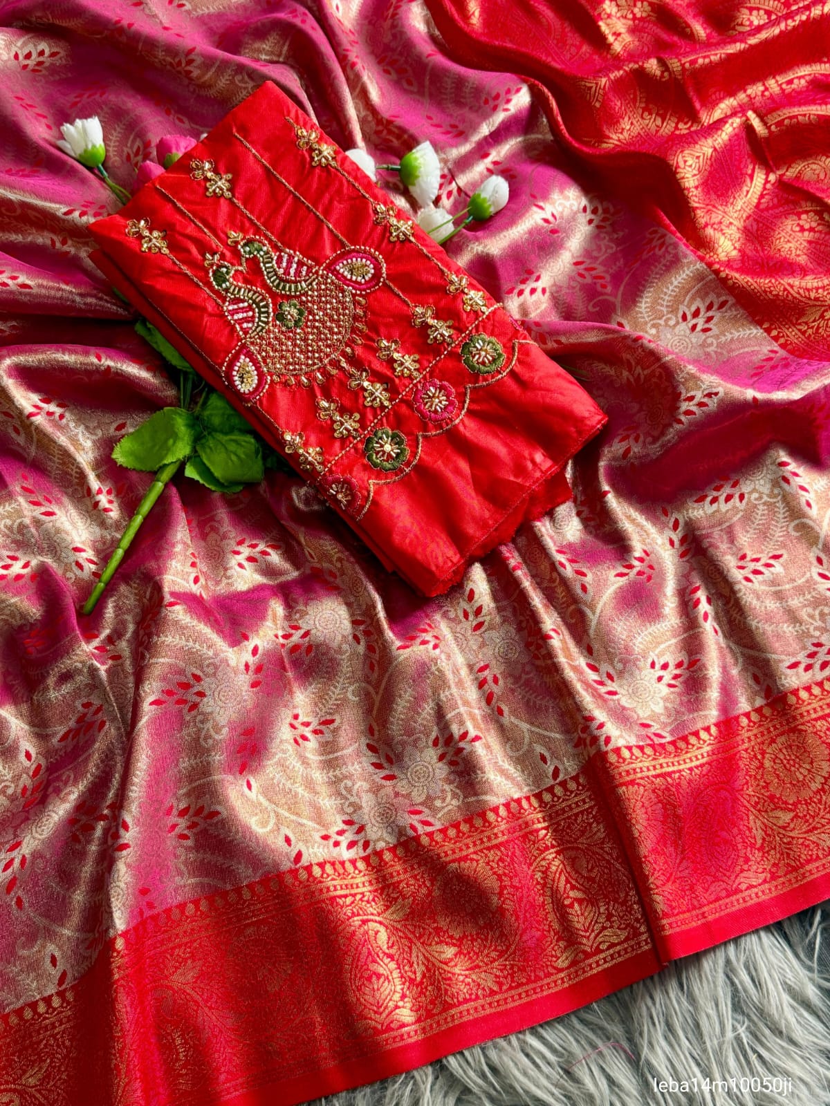 Premium Banarasi tissue silk saree
