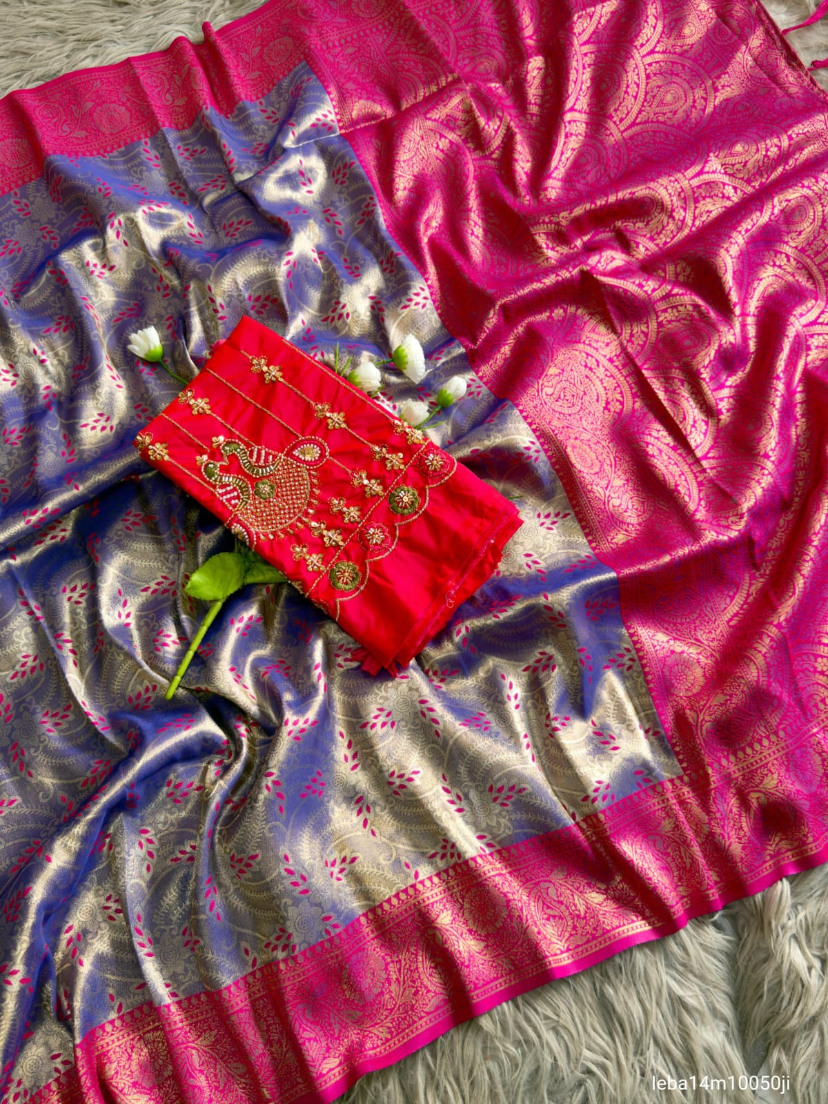 Premium Banarasi tissue silk saree