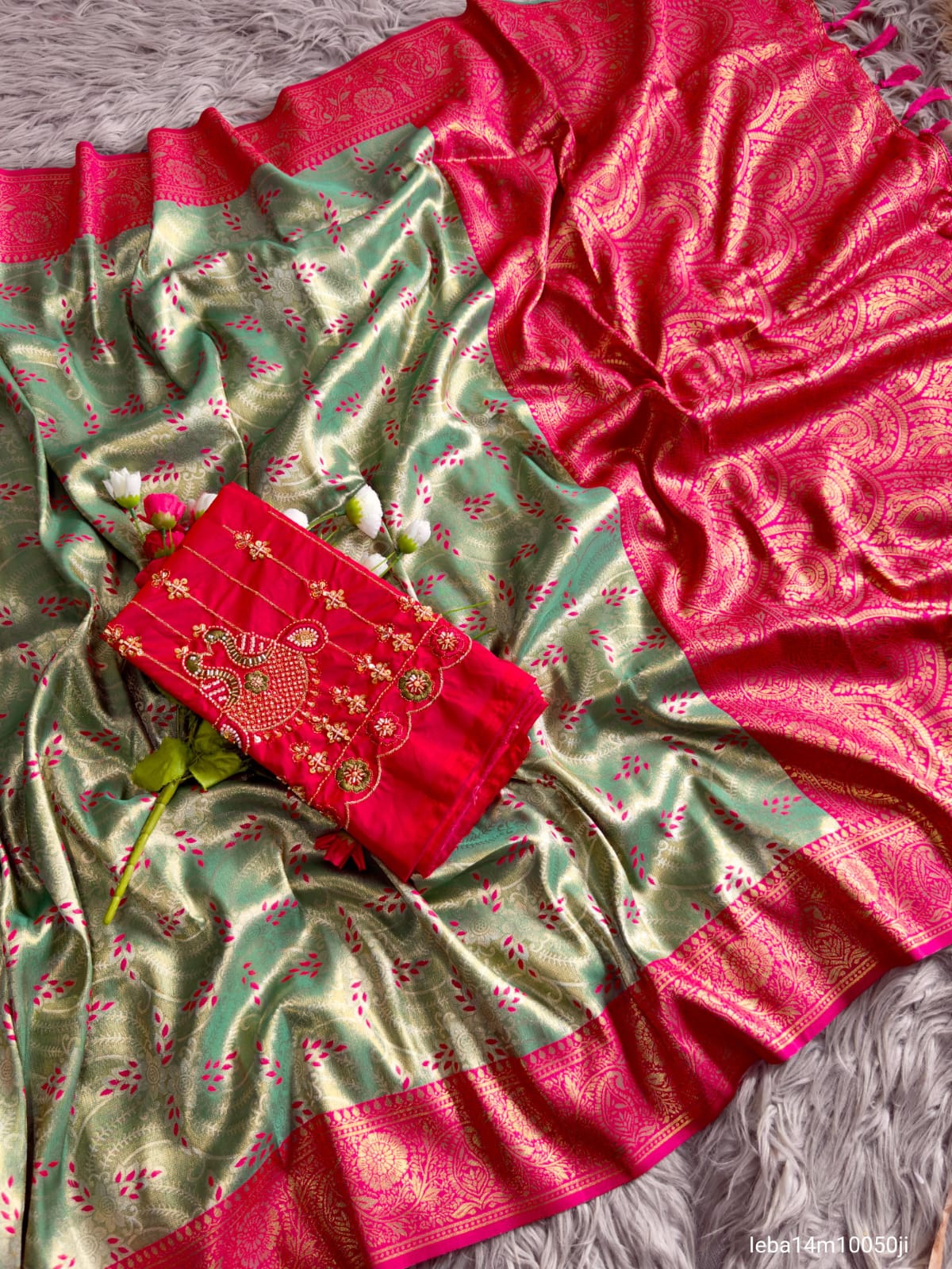 Premium Banarasi tissue silk saree