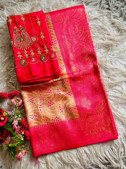Premium Banarasi tissue silk saree