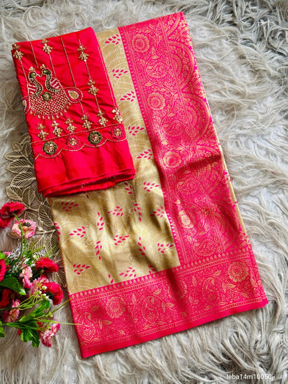 Premium Banarasi tissue silk saree
